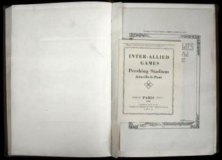 1919 WWI Inter - Allied Games Official Report Olympics Pershing Stadium w Foldouts 2