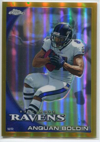 2010 Topps Chrome Gold Refractor 45 Anquan Boldin 9/50