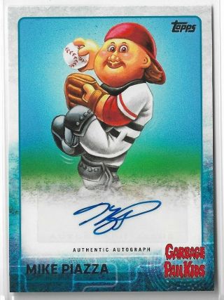 2015 Topps Gabage Pail Kids Mike Piazza Auto Autograph Ssp Extremely Rare