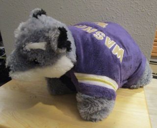 Rare University Of Washington Uw Huskies Pillow Pet Plush Stuffed Animal Purple