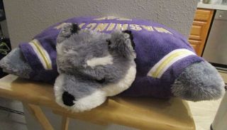 RARE University of Washington UW Huskies Pillow Pet Plush Stuffed Animal Purple 2
