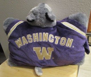RARE University of Washington UW Huskies Pillow Pet Plush Stuffed Animal Purple 3