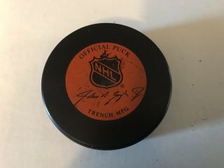 TORONTO MAPLE LEAFS VINTAGE NHL GAME PUCK TRENCH MFG. 2