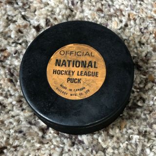 Vintage National Hockey League Nhl Official Game Puck 1950 