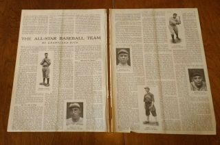 1916 The All Star Baseball Team By Grantland Rice - 6 Photos Cobb Alexander More