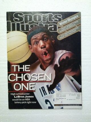 Lebron James February 18,  2002 Sports Illustrated First Cover - - The Chosen One