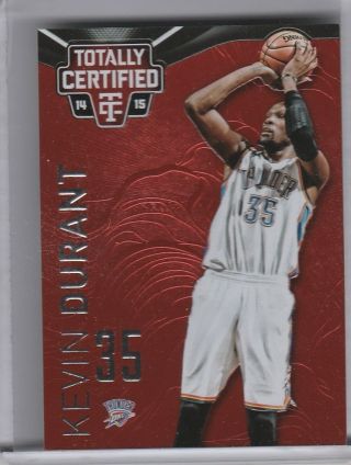 2014 - 15 Totally Certified 96 Kevin Durant Red Oklahoma City Thunder 261/279