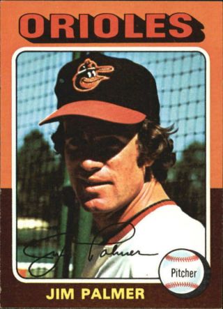 1975 Topps Mini Baltimore Orioles Baseball Card 335 Jim Palmer - Nm