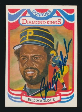 1984 Donruss Diamond Kings 20 Bill Madlock (pirates) Autographed
