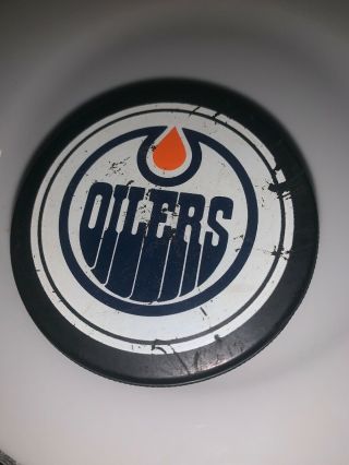 Vintage Edmonton Oilers Official Hockey Puck