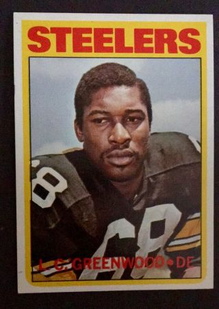 1972 Topps 101 L.  C.  Greenwood Pittsburgh Steelers Rc Rookie Nm,  Or Better