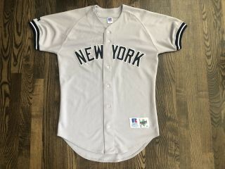 Vintage Russell Authentic York Ny Yankees Baseball Jersey Size 40 Medium M