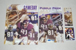 Carl Eller Gameday Vikings Stadium Collectors Edit.  2002 Ticket Stub Photo Card