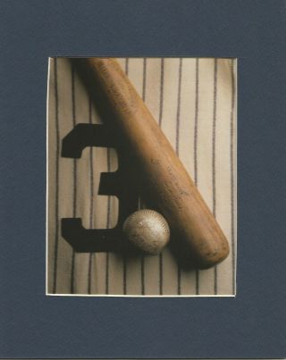 Matted Sports Photo - Babe Ruth 3 - Ball And Bat - York Yankees