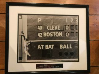Boston Red Sox Signed Jim Rice Photo 16 " X19 " Custom Framed The Catch