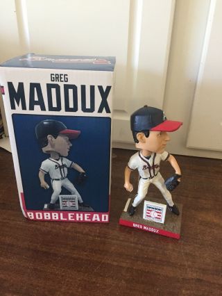 Greg Maddux Atlanta Braves Bobblehead Baseball Hall Of Fame - Stadium Giveaway