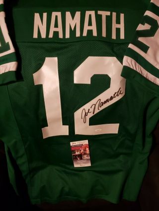 Joe Namath All Sewn Jets Hof Jsa Certified Signed Auto Autograph Jersey