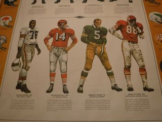 1970 GENERAL TIRE NFL PLAYERS POSTER DECATER HALAS DELUTH NEVERS HORNUNG TITTLE 3