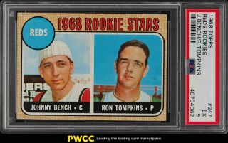 1968 Topps Johnny Bench Rookie Rc 247 Psa 5 Ex (pwcc)
