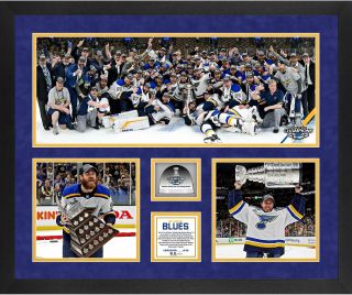 St Louis Blues 2019 Stanley Cup Champ Frmd 20 " X 24 " 3 - Photo Collage V2 & Gu Ice
