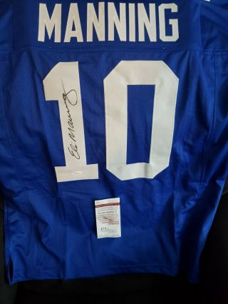 Eli.  Manning All Sewn Giants Hof Jsa Certified Signed Auto Autograph Jersey