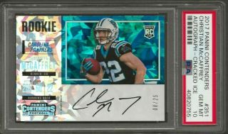 2017 Contenders Rookie Ticket Cracked Ice Christian Mccaffrey Rc Auto /25 Psa 10