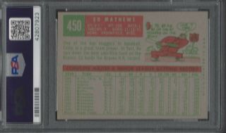 PSA 6 - 1959 Topps 450 Ed (Eddie) Mathews Milwaukee Braves HOF 2