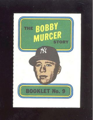 1970 Topps Story Booklet 9 Bobby Murcer - Nm - Mt Yankees