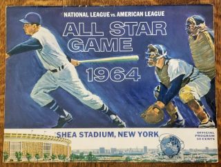 1964 Major League Baseball All Star Game Program Scored Mantle Mays Clemente