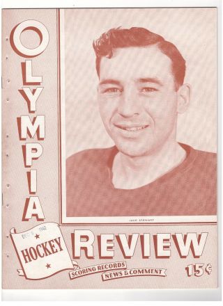 1942 - 43 Toronto Maple Leafs Vs At Detroit Redwings Program 12/6/1942 Unmarked