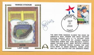 Jose Molina Old Yankee Stadium Signed Gateway Stamp Envelope Bronx Postmark