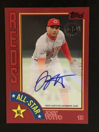 2019 Topps Series 2 Joey Votto Red Parallel 1984 Autograph Auto Reds /25