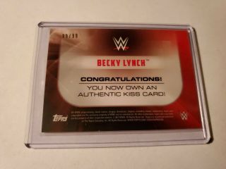 2017 Topps WWE Becky Lynch Kiss Card Relic 99/99 The Man 2