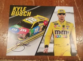 Kyle Busch Autographed Nascar Hero Post Card Photo