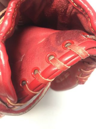 Vintage RAWLINGS RSG 9 Darryl Strawberry Adult Size Red Baseball Glove Mitt LHT 4