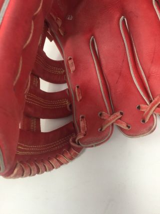 Vintage RAWLINGS RSG 9 Darryl Strawberry Adult Size Red Baseball Glove Mitt LHT 8