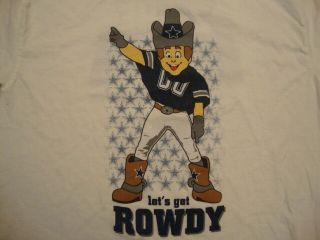 Nfl Dallas Cowboys Lets Get Rowdy Back 2 The Books Sponsor America T Shirt L