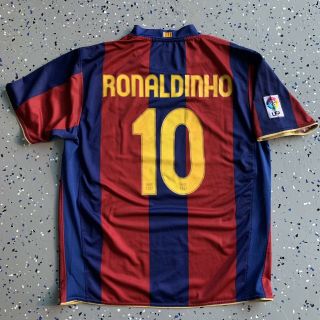Barcelona Nike Jersey Ronaldinho 2007 2008 Shirt Camiseta Brazil XL. 2