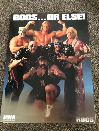 Nwa/wcw Wrestling Poster - Roos - Road Warriors/lod/flair/sting/lexluger/steiner