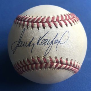 Sandy Koufax,  La Dodgers,  Signed Autographed National League Baseball,  Hofer