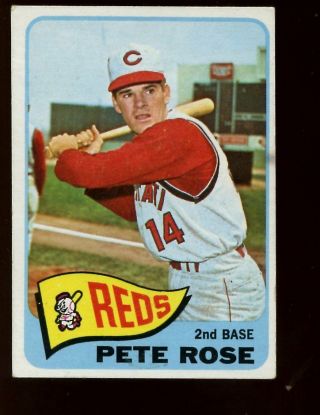 1965 Topps Baseball Card 207 Pete Rose Ex