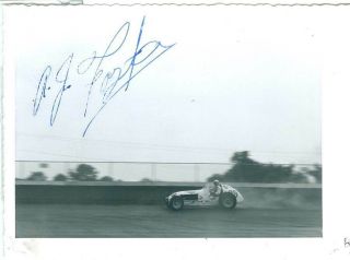 A.  J.  Foyt Orig Signed Foto: 4 - Times Indy 500 - Winner - Vintage Item 1958