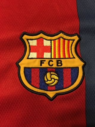 Blue Red Nike Dri - Fit FCB FC Barcelona Soccer Jersey Men ' s XL 3