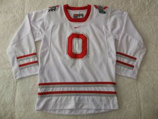 Sewn & Stitched Ohio State Buckeyes Nike Hockey Jersey Youth Boys L Large 16 - 18