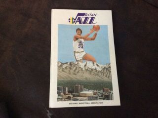 Utah Jazz 1986 - 87 Official Yearbook/media Guide Karl Malone John Stockton Ex Con