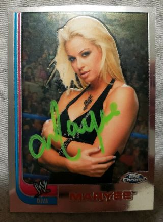 Wwe Maryse Hand Signed Autographed Trading Card