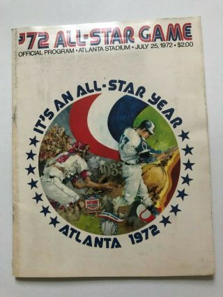 1972 Mlb All - Star Game Program Ryan,  Fisk,  Carew,  Aaron,  Mays,  Clemente Unscored