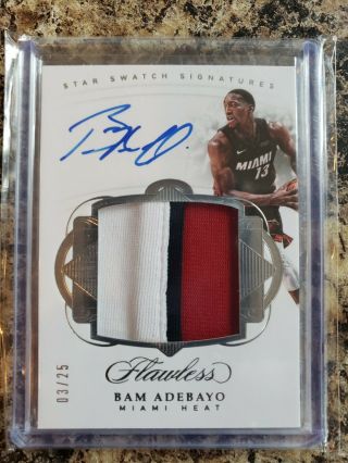 Bam Adebayo 2017 - 2018 Flawless 3 - Color Patch Auto 03/25