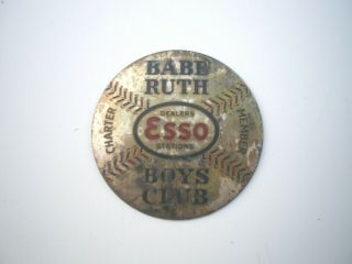 Babe Ruth Esso Dealers Boys Club Charter Member Token