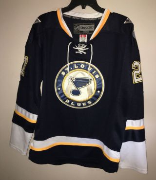 St Louis Blues Pietrangelo 27 Hockey Jersey Lace Up Neck Reebok Size 48 Xl
